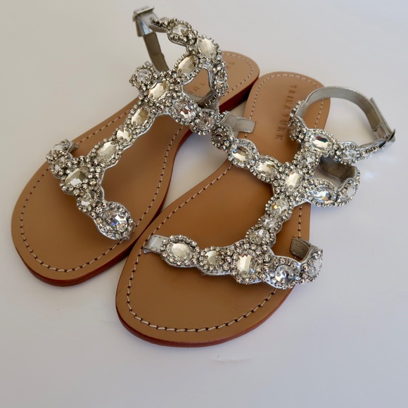 Trina Turk Silver Jewel Sandals - Picture 7 of 9